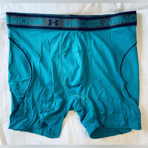 Sz L - UnderArmour - Teal - Athletic Boxer Brief - Lightly Worn - Picture 1 of 4